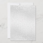 Probe Dinner im Weißen Glitzer Einladung (Rückseite)