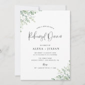 Probe-Dinner in Blau und Grün Einladung (Vorderseite)