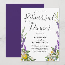 Probe Dinner Lemon & Lavender Foliage Hochzeit Einladung