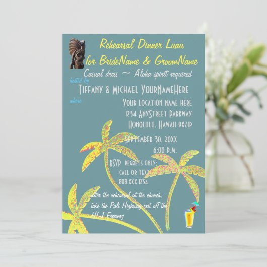 Probe Dinner Luz Einladung (Stehend Vorderseite)