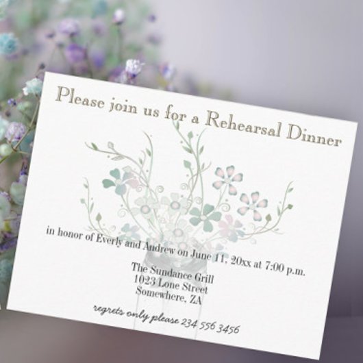 Probe Dinner Mason Jar Land Save the Date Einladungspostkarte