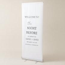 Probe Dinner Minimalistisch Weiß Willkommenszeiche