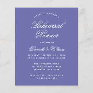 Probe-Dinner mit Budget Violet Einladung