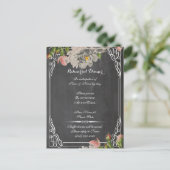 Probe-Dinner mit Tafel, Hochzeitsfeier, Probe Postkarte (Stehend Vorderseite)