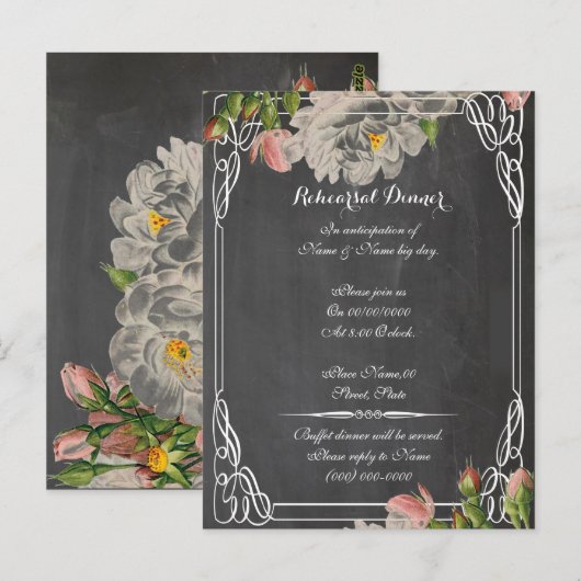 Probe-Dinner mit Tafel, Hochzeitsfeier, Probe Postkarte (Vorne/Hinten)