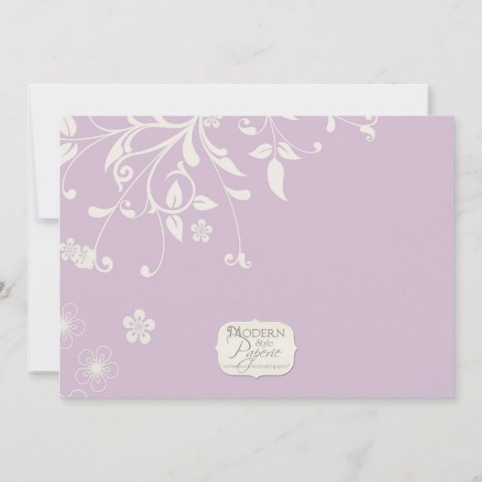 Probe Dinner - Moderner Blumenwirl Geblüht Einladung (Rückseite)