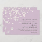 Probe Dinner - Moderner Blumenwirl Geblüht Einladung (Vorne/Hinten)