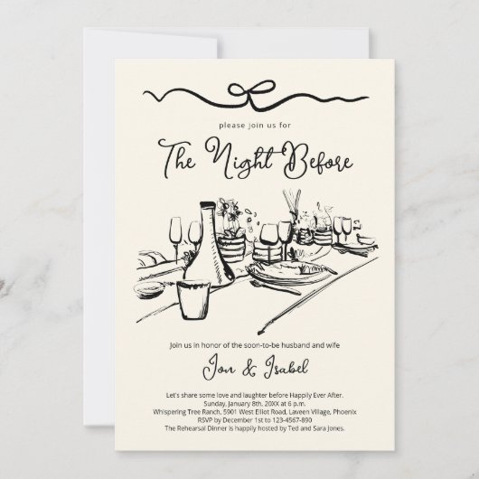 Probe Dinner, Nacht vor Einladung (Vorderseite)