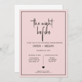 Probe Dinner, Nacht vor Einladung (Vorne/Hinten)