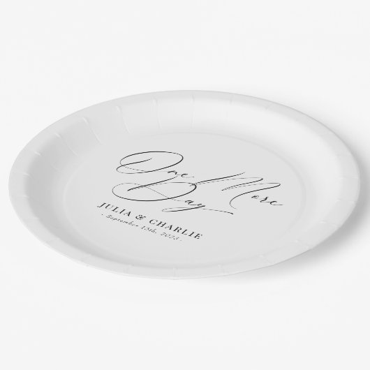 Probe Dinner One more day Bridal Pappteller (Schrägansicht)