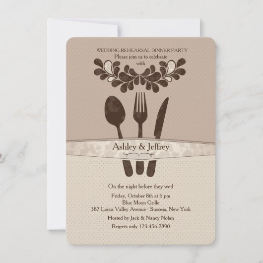 Probe Dinner Party Einladung (Vorderseite)