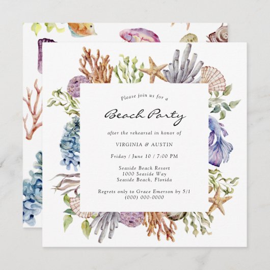 Probe Dinner Party Einladung (Vorne/Hinten)