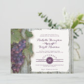 Probe Dinner Party Roter Weinwald Thema Einladung (Stehend Vorderseite)