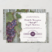 Probe Dinner Party Roter Weinwald Thema Einladung (Vorne/Hinten)