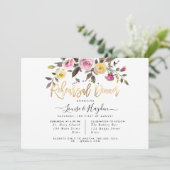 Probe Dinner Pastell Wasserfarben Blume Ankündigung (Stehend Vorderseite)