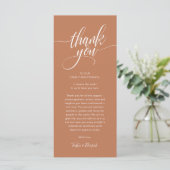 Probe Dinner Place Einstellung Danke Karte (Stehend Vorderseite)