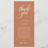 Probe Dinner Place Einstellung Danke Karte (Vorderseite)