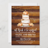 Probe Dinner Pumpkin Hochzeit Kuchen Einladung (Vorderseite)