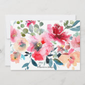 Probe Dinner Red Ombre Wasserfarbe Rose Einladung (Rückseite)
