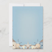 Probe Dinner Schöne Tropical Beach Muscheln Einladung (Rückseite)