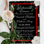 Probe Dinner Schwarz und Rot Elegante Einladung