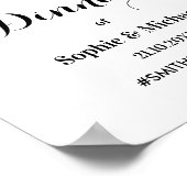Probe Dinner Schwarz-weiß Empfang Poster (Ecke)