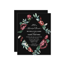 Probe-Dinner Schwarzer Flora Einladung