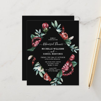 Probe-Dinner Schwarzer Flora Einladung