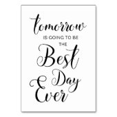 Probe Dinner Signs - morgen wird... Tischnummer (Vorderseite)