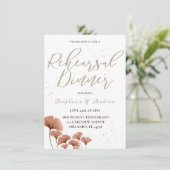 Probe Dinner Terracotta Calligrafy Wedding Einladung (Stehend Vorderseite)