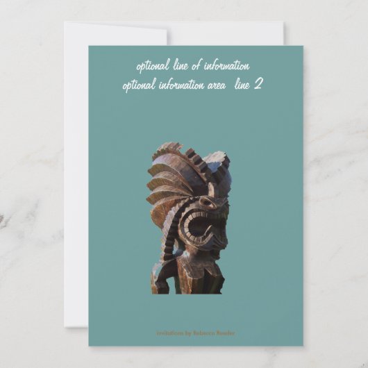 Probe Dinner Tropical Tiki Themenbereich Einladung (Rückseite)