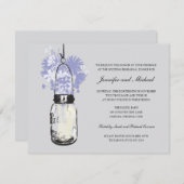 Probe Dinner - Wilde Blume & Mason Jar Einladung (Vorne/Hinten)