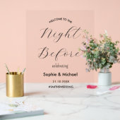 Probe-Dinner Willkommen am Vorabend Acrylschild (Hochzeit)