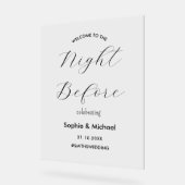 Probe-Dinner Willkommen am Vorabend Acrylschild (Winkel)