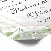 Probe Dinner Willkommenspopster-Zeichen Poster (Ecke)