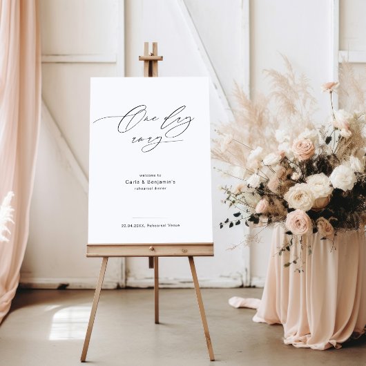 Probe Dinner Willkommenszeichen mit Kalligrafie Poster