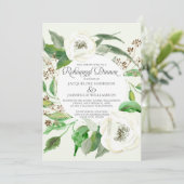 Probe Dinnwe BOHO Eukalyptus Seed Wreath Leaf Einladung (Stehend Vorderseite)