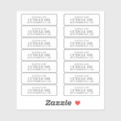 Probe Durchstechflasche 2 ml MINI Tropfer Flasche Aufkleber (Blatt)