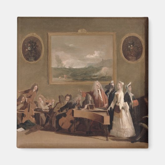 Probe einer Oper, c.1709 (Erdöl auf Leinwand) 2 Magnet (Vorne)