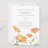 Probe Einladungen Wasserfarben Orange Blume (Vorderseite)