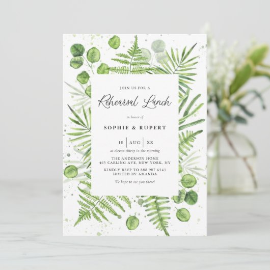 Probe Eukalyptus - Wasserfarben Einladung (Stehend Vorderseite)