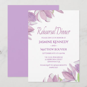 Probe Florenz Abendessen Lila Farbe Wasser Blume Einladung