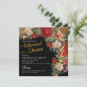 Probe Flower Calligraphy Einladung (Stehend Vorderseite)