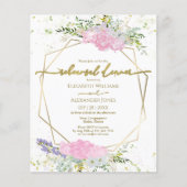 Probe Frühjahr Abendessen Einladung Wildblume (Vorderseite)