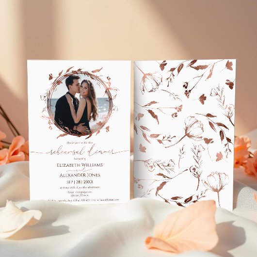 Probe Frühjahr Abendessen Einladung Wildblume