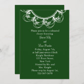 Probe für Monogramm (grün) Einladung (Vorne/Hinten)