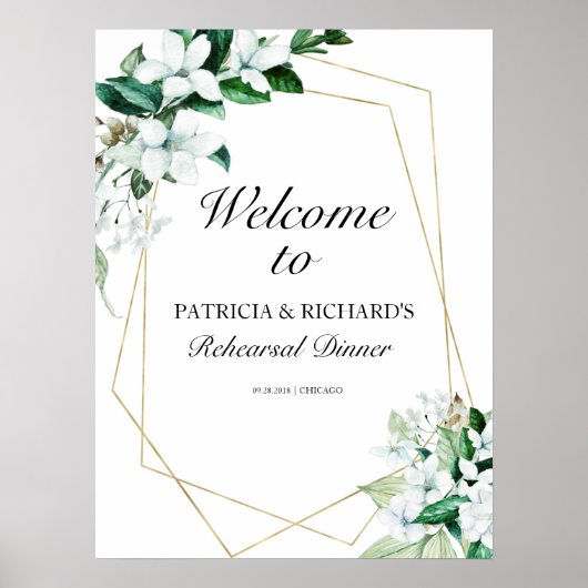 Probe Geometric Greenery - Begrüßungszeichen Poster (Vorne)