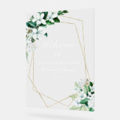 Probe Geometric Greenery - Empfang Acrylschild (Winkel)