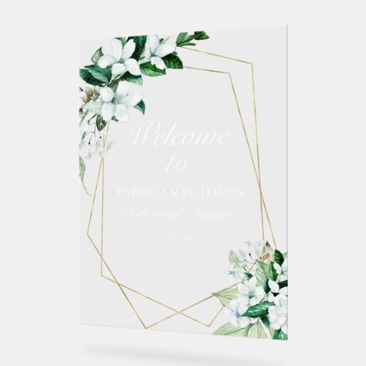 Probe Geometric Greenery - Empfang Acrylschild (Winkel)