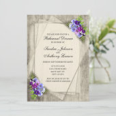 Probe geometrischer rustikaler Stiefmütterchen Einladung (Stehend Vorderseite)